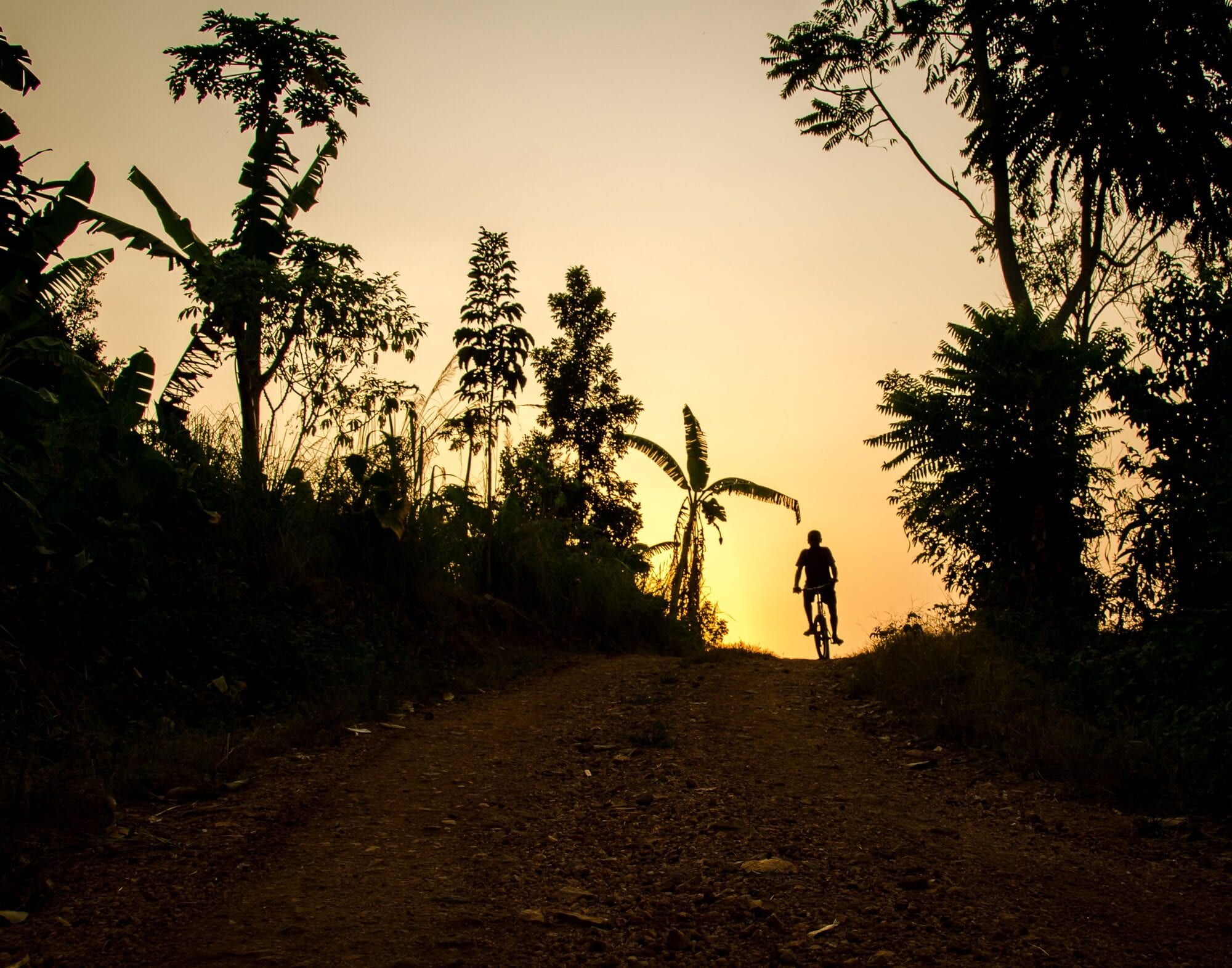 Sunset over the Nile at Jinja, fisherman's canoe