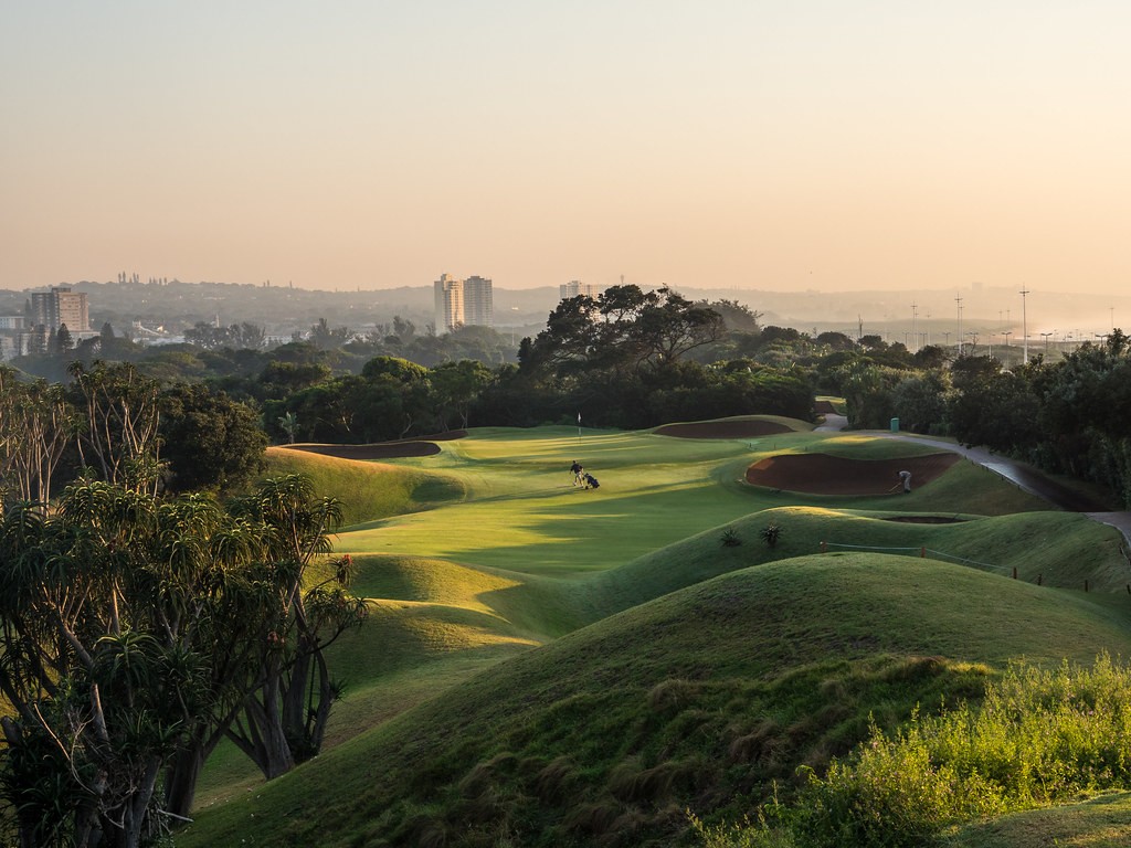 Durban Country Club dune fairways toward the Indian Ocean