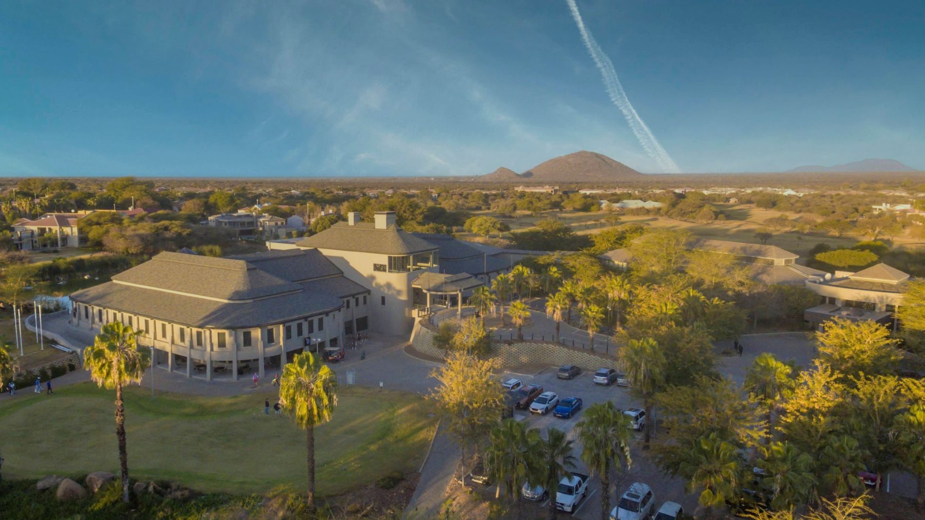 Phakalane Golf Estate fairway with water hazards, Gaborone