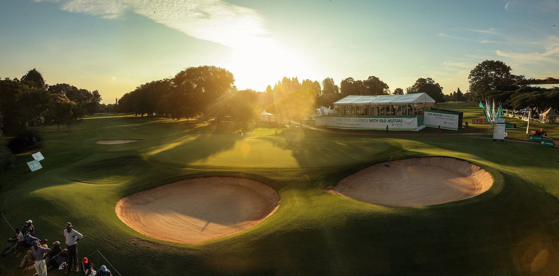 Royal Harare clubhouse and mature greens