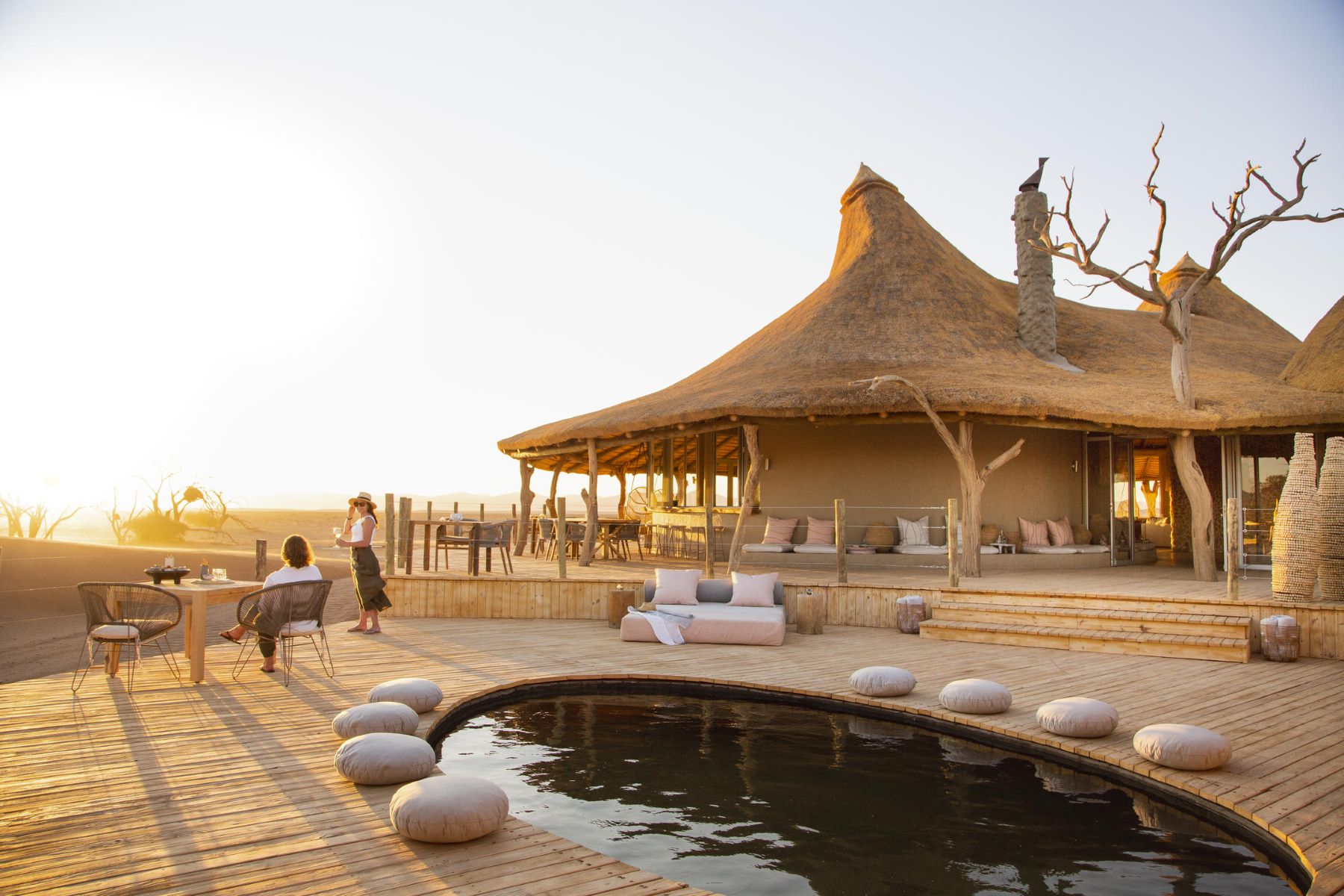 Little Kulala rooftop star-bed under the Namib night sky