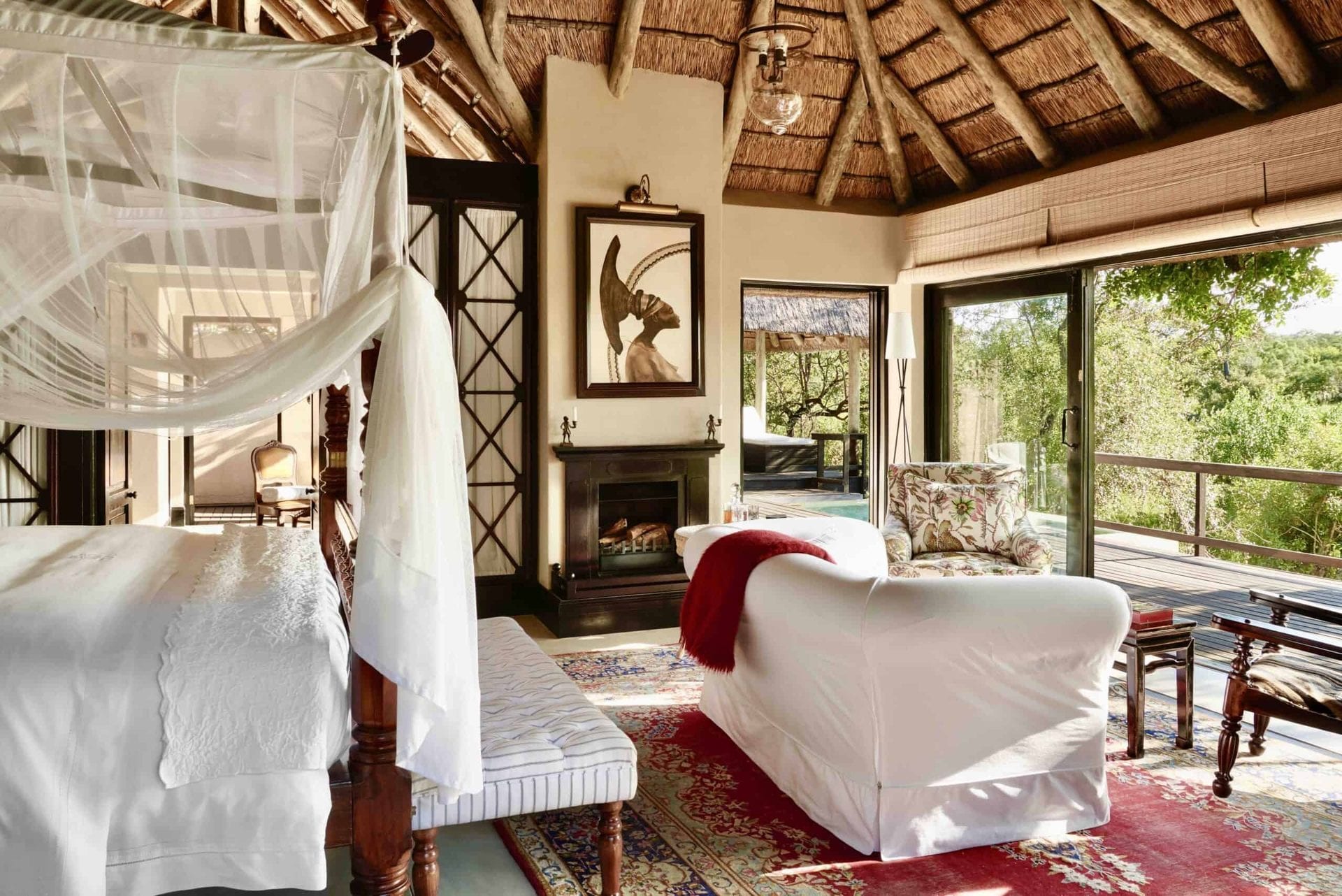 Royal Malewane suite private plunge pool and bush deck, Thornybush