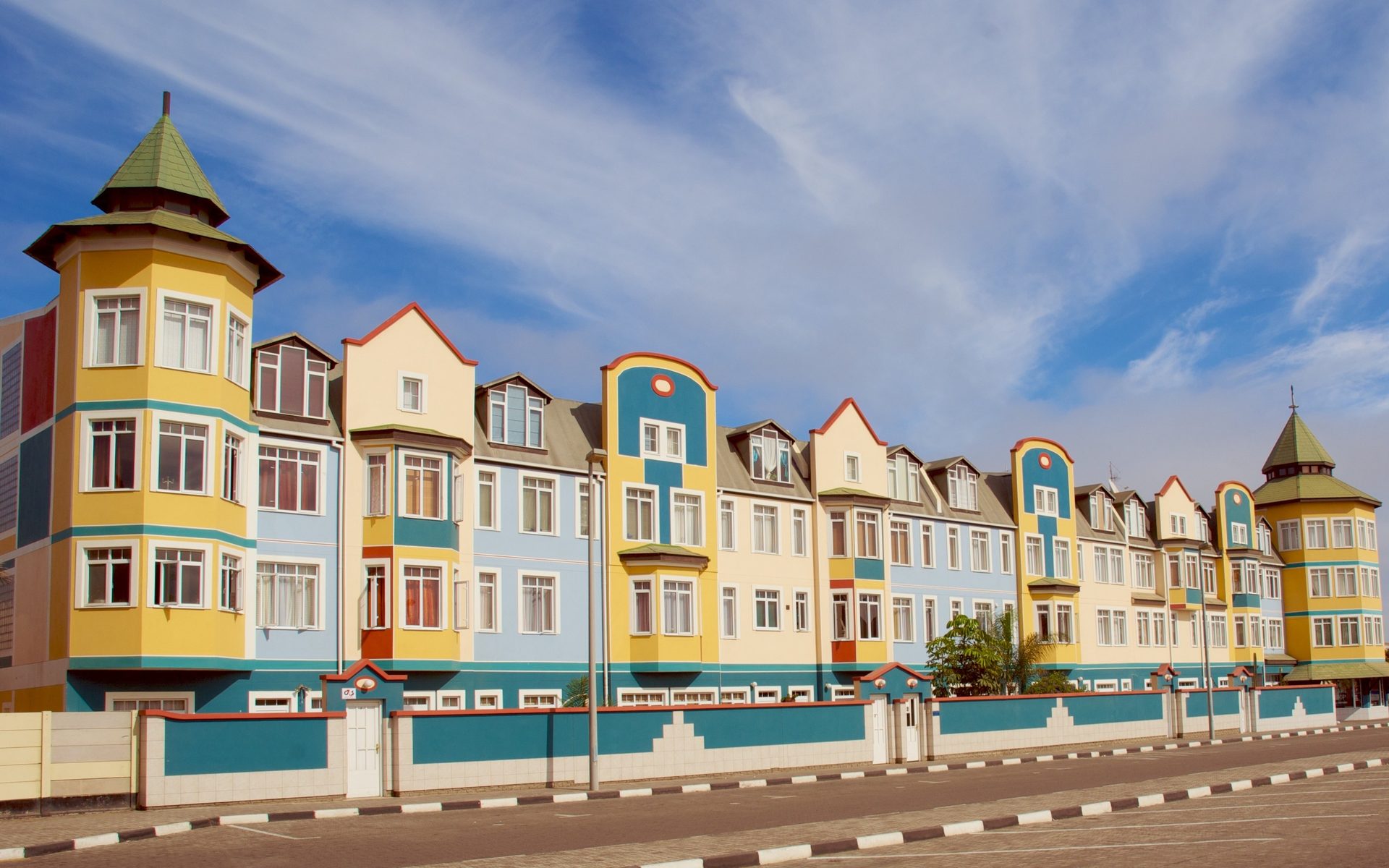 Strand Hotel seafront at Swakopmund where desert meets Atlantic